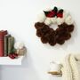 Christmas Pudding Wreath Pom Pom Craft Kit, thumbnail 1 of 6