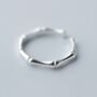 Sterling Silver Bamboo Adjustable Ring, thumbnail 1 of 4