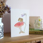 Mouse And Toadstool Greetings Card, thumbnail 2 of 8