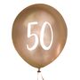 Five Gold 50 Party Balloons, thumbnail 2 of 2