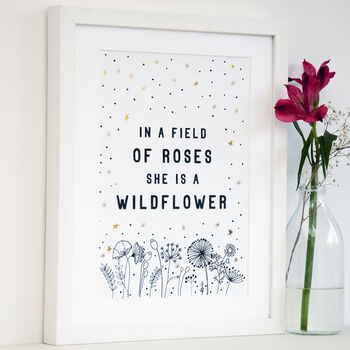 Wildflower Print With Gold, 4 of 5