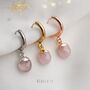 Rose Quartz Earrings, thumbnail 4 of 11