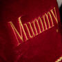Personalised Luxury Ruby Red Velvet Christmas Stocking, thumbnail 4 of 5