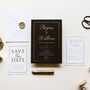 Black And Gold Lux Wedding Invitations, thumbnail 3 of 7