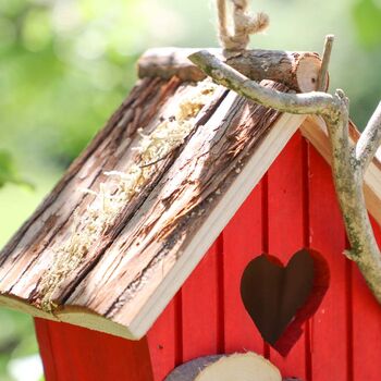 Personalised Robin Red Hanging Bird House, 5 of 9