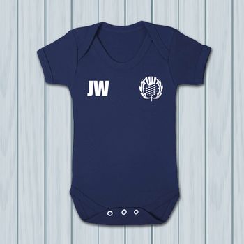 Personalised Scotland Rugby Supporters Babygrows, 3 of 3