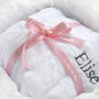 Personalised White Baby Gown With Blue Cardigan Set, thumbnail 10 of 12