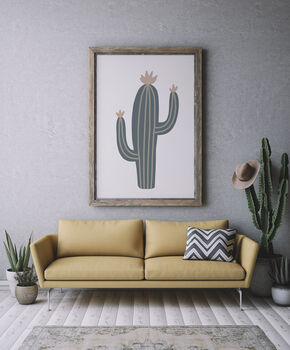 Inspired Natural Cactus Wall Art Print, 2 of 6