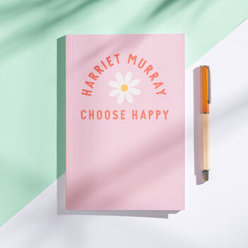 Personalised 'Choose Happy' Notebook, 6 of 8