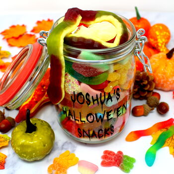 Halloween Personalised Retro Sweet Jar, 2 of 3