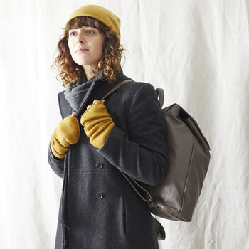 Fair Trade Stylish Versatile Leather Rucksack Backpack, 5 of 12
