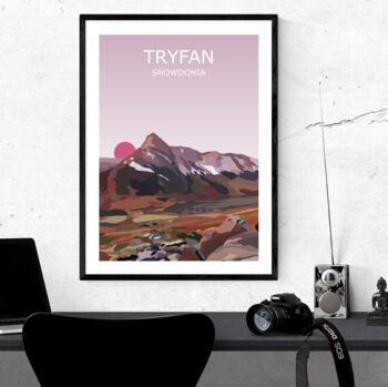 Tryfan Snowdonia Landscape Art Print, 2 of 4