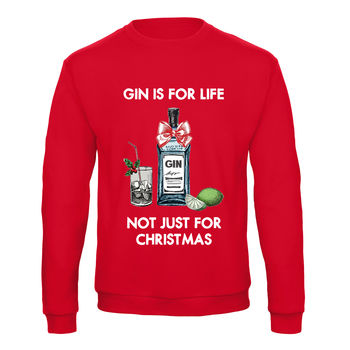 'Gin Is For Life' Christmas Jumper, 2 of 6