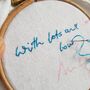 Personalised Hand Embroidered Handwriting Handkerchief, thumbnail 5 of 11