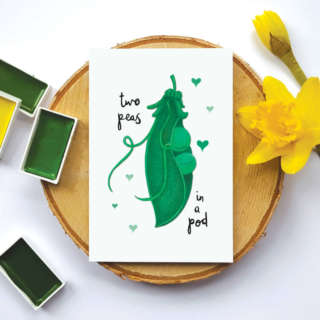 Two Peas In A Pod Card By Nic Allan