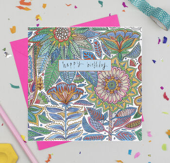 'Rainbow Floral' Mixed Pack Of Ten Birthday Cards, 5 of 11