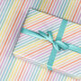 Rainbow Stripe Wrapping Paper Roll Or Folded, thumbnail 2 of 3