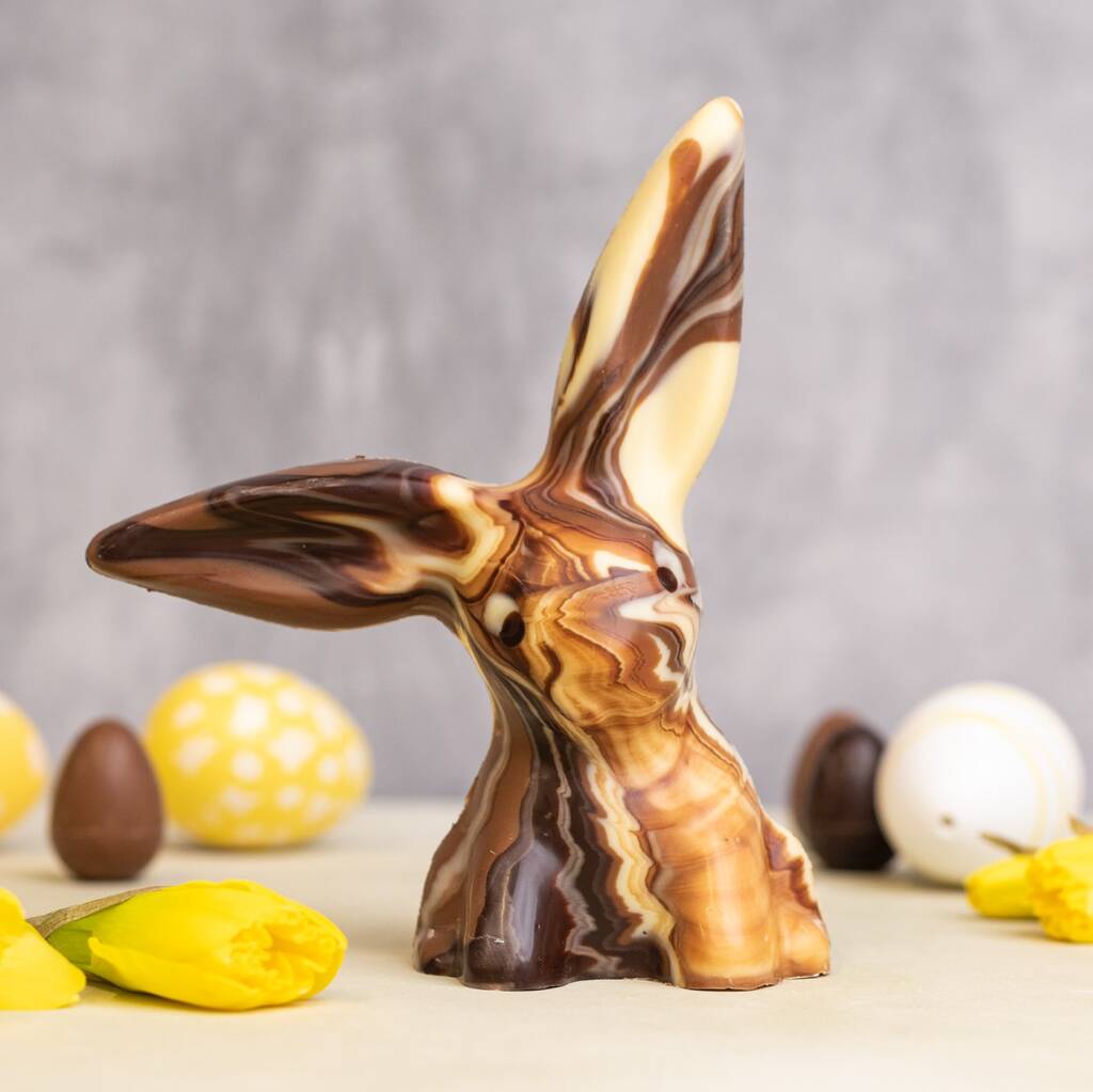 Solid Marbled Chocolate Bunny