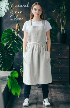 Linen Dress Apron | Studio Maker’s Pinafore, 2 of 12
