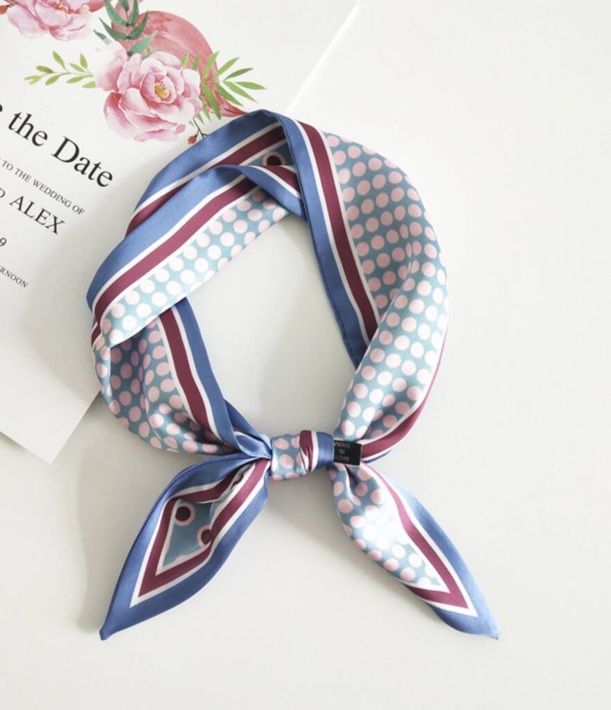 Red Or Blue Polka Dot Pointed Scarf By GY Studios | notonthehighstreet.com