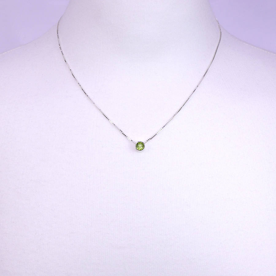 peridot necklace august birthstone by lilia nash jewellery ...