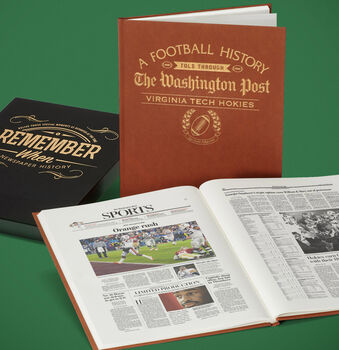 Virginia Tech Hokies College Football Personalised Gift Newspaper History Book, 11 of 11