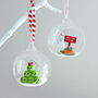 Sprout And Santa Message Bauble, thumbnail 1 of 3