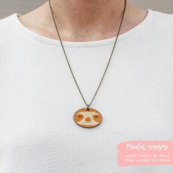 Wooden Sloth Necklace, 3 of 12