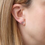 Sterling Silver Lotus Flower Stud Earrings, thumbnail 2 of 3