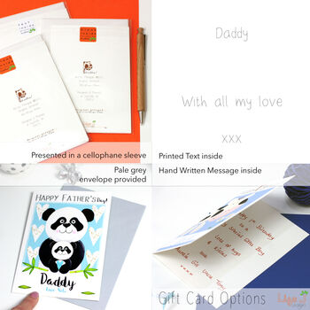 Personalised Panda Father's Day Card, 7 of 7