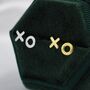 Xo Kiss Hug Stud Earrings In Sterling Silver, thumbnail 2 of 12