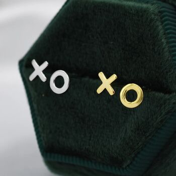 Xo Kiss Hug Stud Earrings In Sterling Silver, 2 of 12