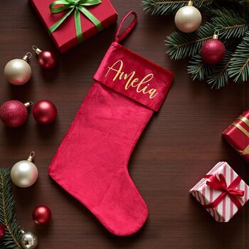 Personalised Luxury Velvet Stocking, 2 of 7