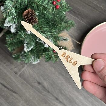 Personalised Guitar Christmas Tree Decoration, 3 of 10