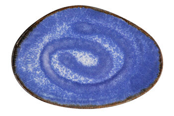 Blue Large Oval Serving Plate, 3 of 5