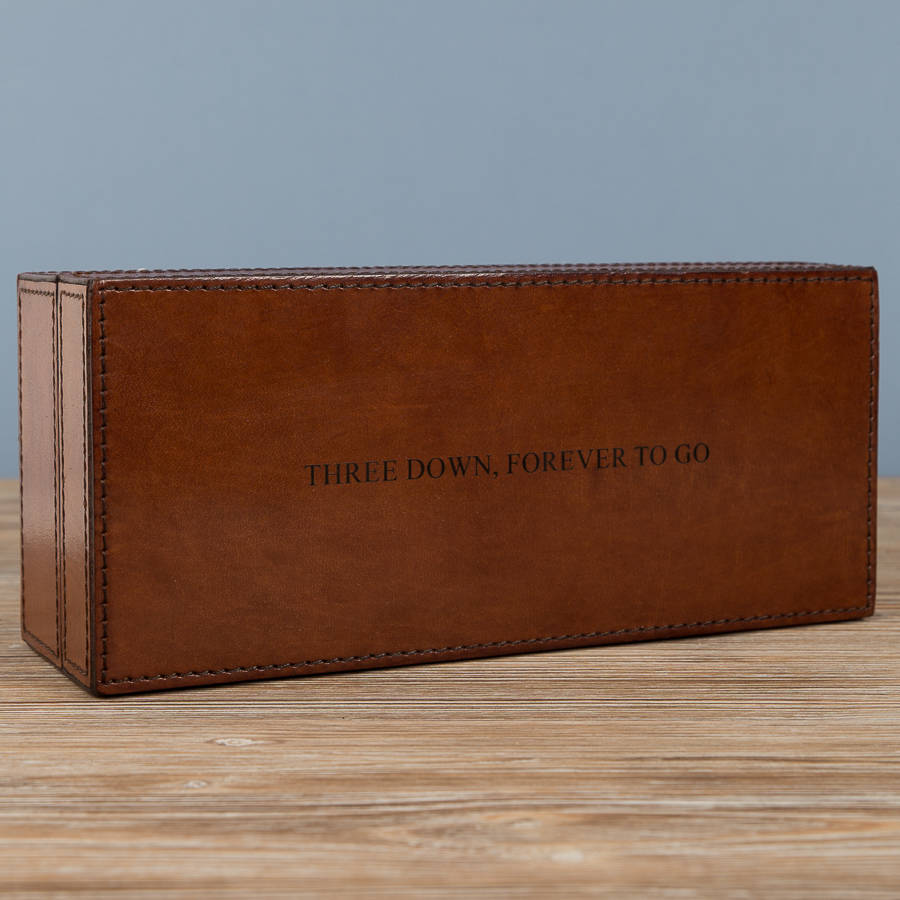 personalised classic leather watch box triple by ginger rose ...