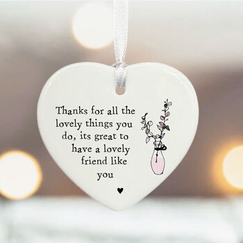 Personalised Porcelain Heart Thank You Friendship Keepsake Gift, 2 of 2