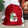 Personalised Father Christmas Red Xmas Sack, thumbnail 1 of 3