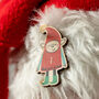 Elf Christmas Pin Badge, thumbnail 2 of 2