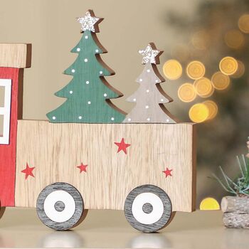 Wooden Christmas Train Decoration, 5 of 8