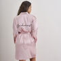 Pink Embroidered Bridesmaid Dressing Gown, thumbnail 3 of 3