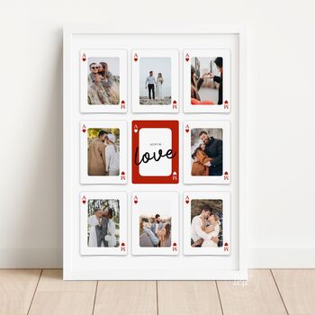 Playing Card Photo Collage Print, Valentines, Anniversary Gift, 6 of 8