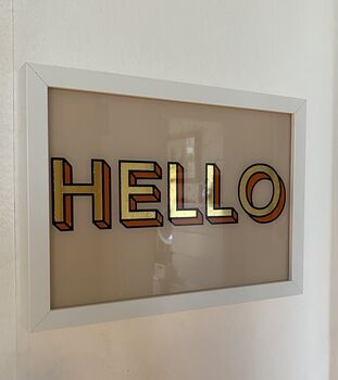 Date Personalised Letter Gold And Glass Sign, 4 of 5