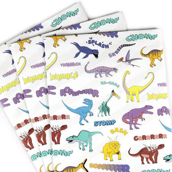 Dinosaur Words Wrapping Paper, 3 of 3