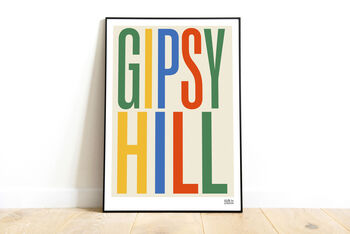 Gipsy Hill Typographic Art Print, 2 of 8