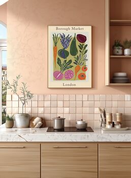 Borough Market Kitchen Food Print, 4 of 5