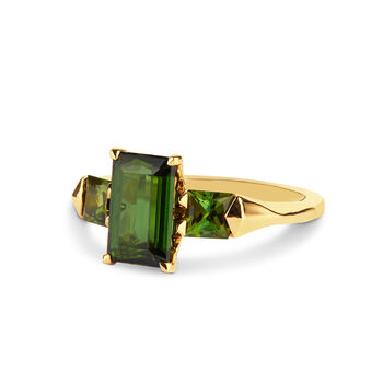 18ct Yellow Gold And Green Tourmaline Ring, 4 of 4