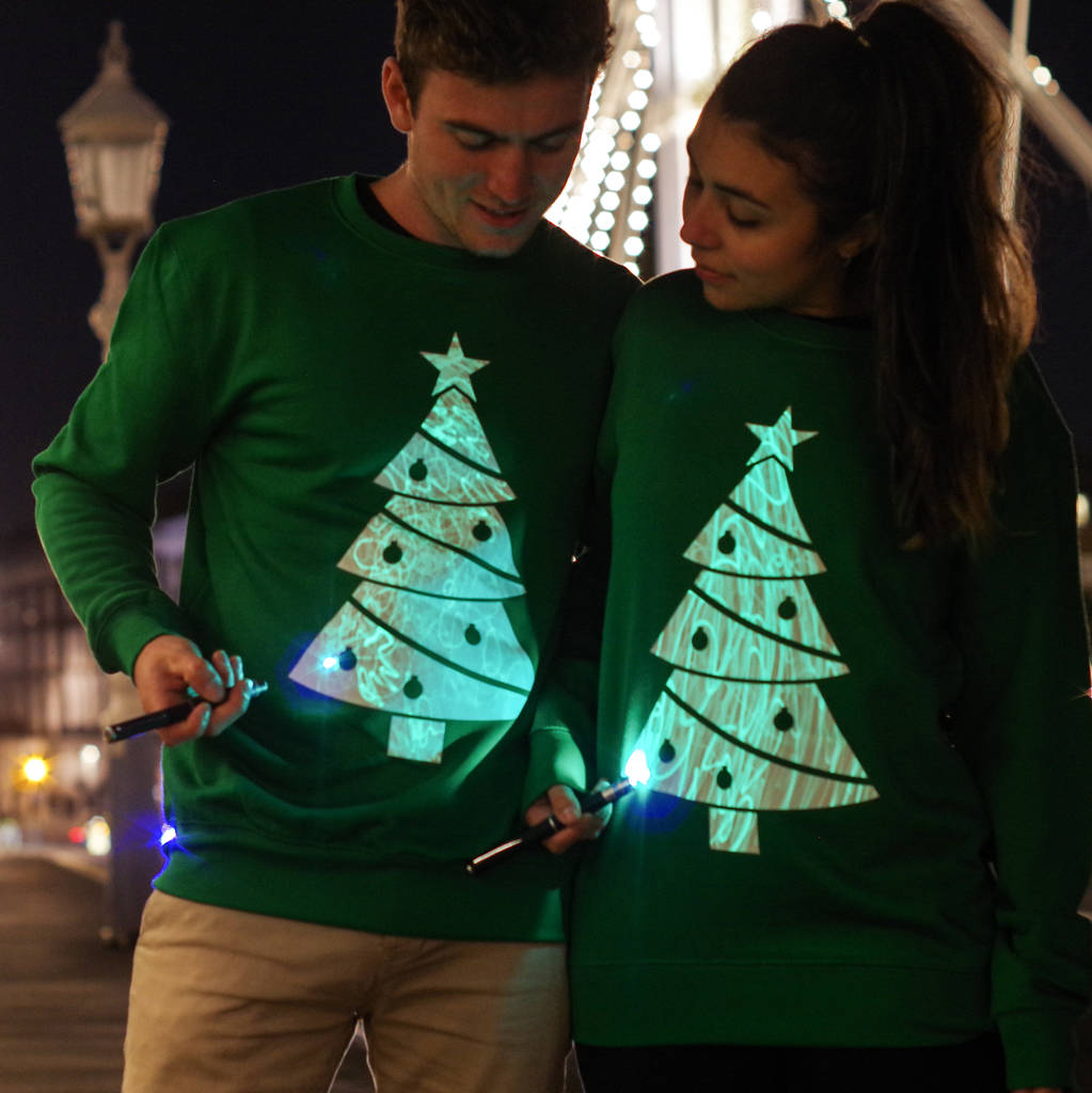 Interactive Glow Christmas Tree Jumper, 1 of 3