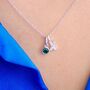 Sterling Silver Sparkle Kiss Birthstone Necklace, thumbnail 1 of 5