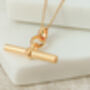 Gold Vermeil Chunky T Bar Necklace, thumbnail 4 of 6